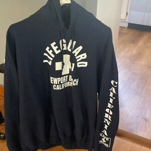 Newport Beach lifeguard hoodie size XL by gildan